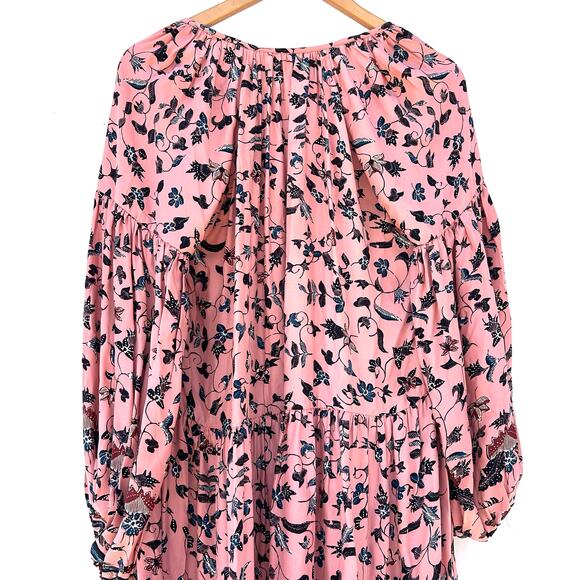 Natalie Martin Briana Maxi Dress Silk Lotus Champagne Pink XS Oversized - Picture 10 of 12